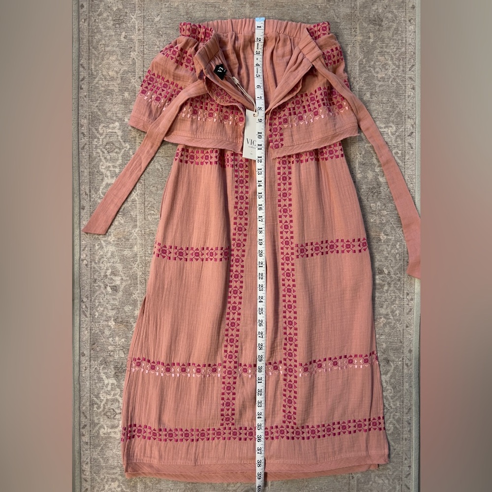 NWT Small Vici Exclusive X Fate Pink Strapless Midi Dress - Picture 5 of 7
